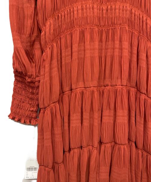 Ameri（アメリ）Ameri (アメリ) SHIRRING PLEATS DRESS レッド サイズ:Mの古着・服飾アイテム