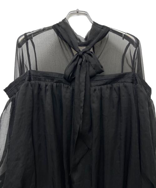 Ameri（アメリ）Ameri (アメリ) CATTLEYA SHEER DRESS ブラック サイズ:不明の古着・服飾アイテム