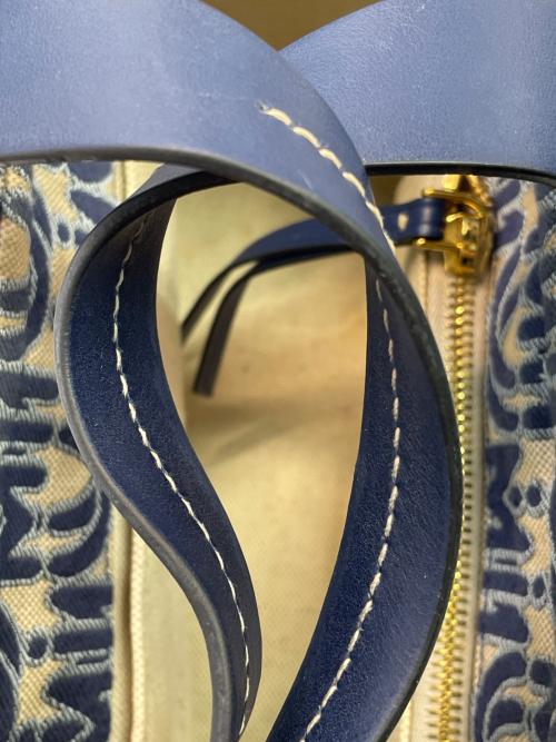 MIU MIU（ミュウミュウ）MIU MIU (ミュウミュウ) 2WAYバッグ ブルー×ベージュの古着・服飾アイテム