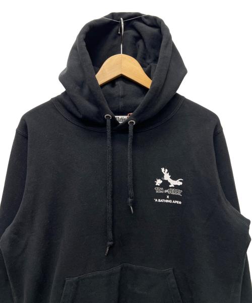 A BATHING APE（アベイシングエイプ）A BATHING APE (ア ベイシング エイプ) TOM and JERRY (トム アンド ジェリー) パーカー ブラック サイズ:Mの古着・服飾アイテム