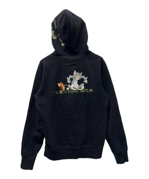 A BATHING APE（アベイシングエイプ）A BATHING APE (ア ベイシング エイプ) TOM and JERRY (トム アンド ジェリー) パーカー ブラック サイズ:Mの古着・服飾アイテム