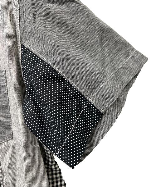 COMME des GARCONS HOMME（コムデギャルソン オム）COMME des GARCONS HOMME (コムデギャルソン オム) 半袖シャツ グレー×ブラック サイズ:Ｓの古着・服飾アイテム