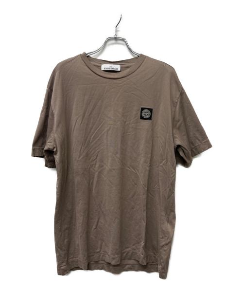 STONE ISLAND（ストーンアイランド）STONE ISLAND (ストーンアイランド) ロゴTシャツ ベージュ サイズ:Ｌの古着・服飾アイテム