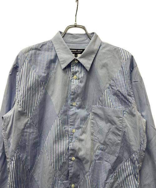 COMME des GARCONS HOMME DEUX（コムデギャルソン オム ドゥ）COMME des GARCONS HOMME DEUX (コムデギャルソン オム ドゥ) 長袖シャツ ブルー サイズ:Mの古着・服飾アイテム