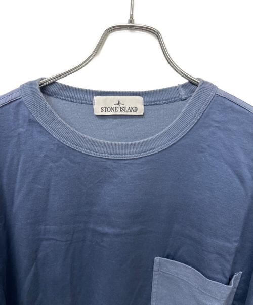 STONE ISLAND（ストーンアイランド）STONE ISLAND (ストーンアイランド) ポケットTシャツ ネイビー サイズ:Mの古着・服飾アイテム