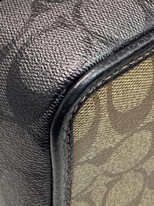 COACH（コーチ）COACH (コーチ) サリバン クロスボディ ブロックド シグネチャー キャンバス ベージュ×ブラックの古着・服飾アイテム