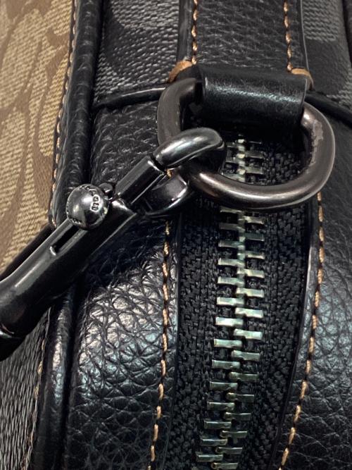 COACH（コーチ）COACH (コーチ) サリバン クロスボディ ブロックド シグネチャー キャンバス ベージュ×ブラックの古着・服飾アイテム