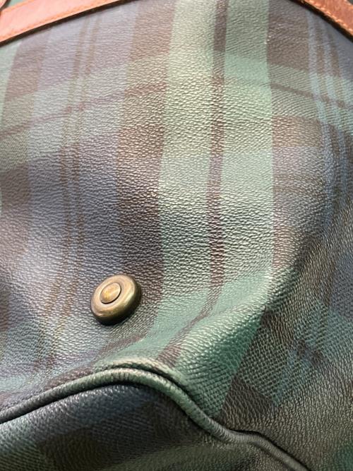 POLO RALPH LAUREN（ポロ・ラルフローレン）POLO RALPH LAUREN (ポロ・ラルフローレン) ボストンバッグ グリーン×ブラウンの古着・服飾アイテム