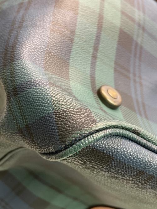 POLO RALPH LAUREN（ポロ・ラルフローレン）POLO RALPH LAUREN (ポロ・ラルフローレン) ボストンバッグ グリーン×ブラウンの古着・服飾アイテム