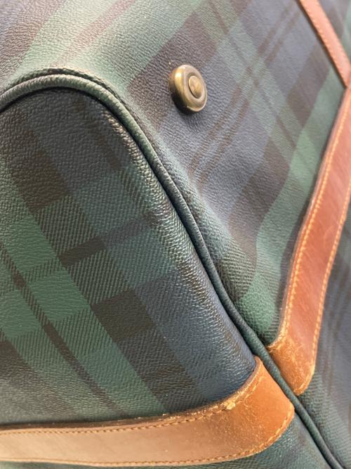 POLO RALPH LAUREN（ポロ・ラルフローレン）POLO RALPH LAUREN (ポロ・ラルフローレン) ボストンバッグ グリーン×ブラウンの古着・服飾アイテム