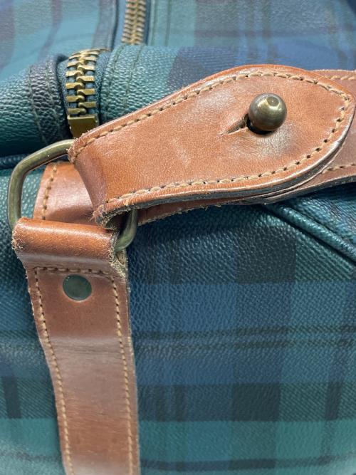 POLO RALPH LAUREN（ポロ・ラルフローレン）POLO RALPH LAUREN (ポロ・ラルフローレン) ボストンバッグ グリーン×ブラウンの古着・服飾アイテム