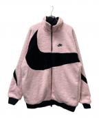 NIKEナイキ）の古着「リバーシブルボアジャケット」｜ピンク×ブラック