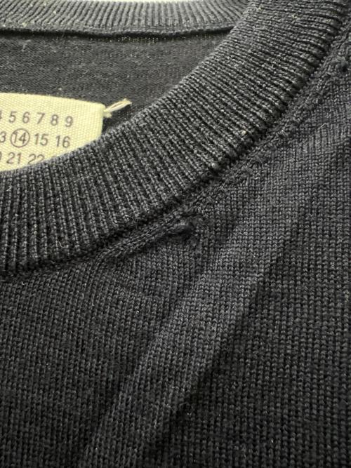 Maison Margiela（メゾンマルジェラ）Maison Margiela (メゾンマルジェラ) 薄手ニット ネイビー サイズ:Ｌの古着・服飾アイテム