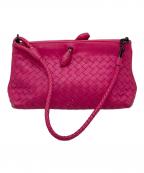 BOTTEGA VENETAボッテガベネタ）の古着「イントレチャートハンドバッグ」｜ピンク