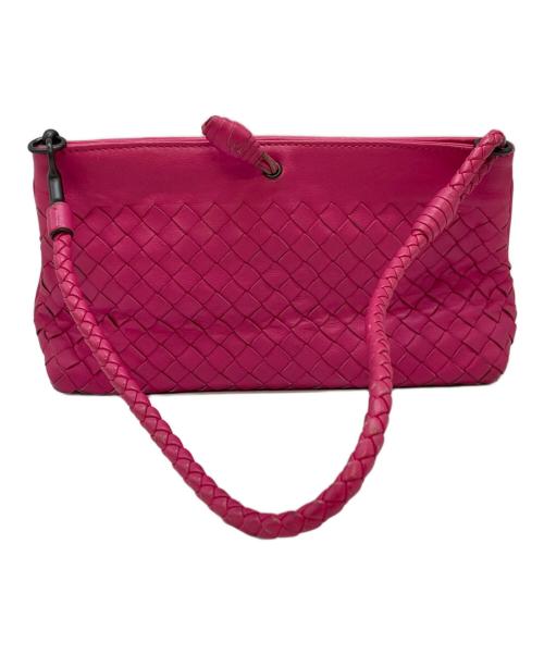 BOTTEGA VENETA（ボッテガベネタ）BOTTEGA VENETA (ボッテガベネタ) イントレチャートハンドバッグ ピンクの古着・服飾アイテム