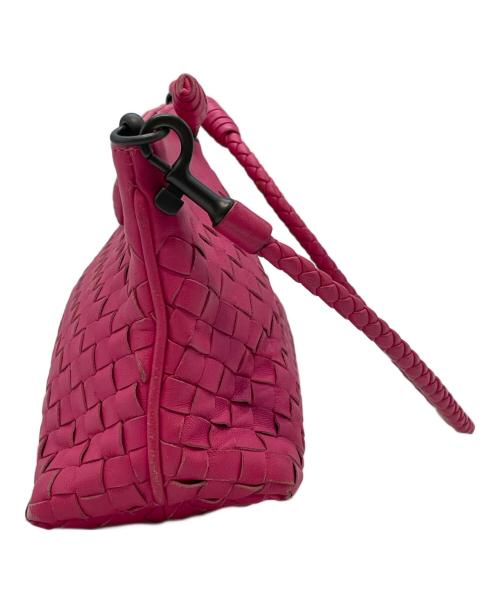 BOTTEGA VENETA（ボッテガベネタ）BOTTEGA VENETA (ボッテガベネタ) イントレチャートハンドバッグ ピンクの古着・服飾アイテム