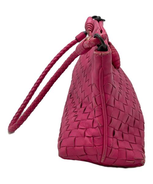 BOTTEGA VENETA（ボッテガベネタ）BOTTEGA VENETA (ボッテガベネタ) イントレチャートハンドバッグ ピンクの古着・服飾アイテム