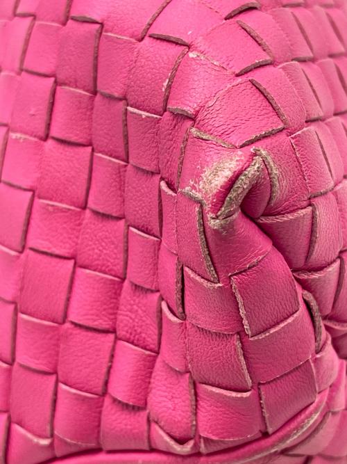 BOTTEGA VENETA（ボッテガベネタ）BOTTEGA VENETA (ボッテガベネタ) イントレチャートハンドバッグ ピンクの古着・服飾アイテム