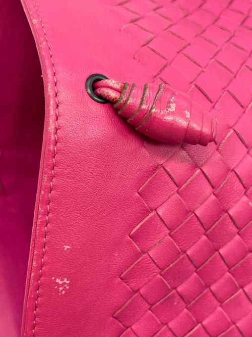 BOTTEGA VENETA（ボッテガベネタ）BOTTEGA VENETA (ボッテガベネタ) イントレチャートハンドバッグ ピンクの古着・服飾アイテム