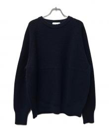 YLEVE（イレーヴ）の古着「ノンミュールジングウールクルーネックニット」｜ネイビー