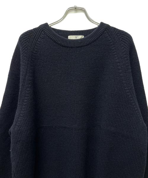 YLEVE（イレーヴ）YLEVE (イレーヴ) ノンミュールジングウールクルーネックニット ネイビー サイズ:Ｌの古着・服飾アイテム