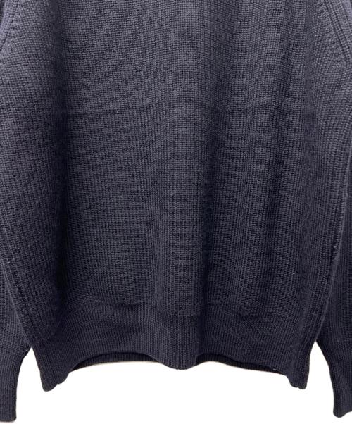 YLEVE（イレーヴ）YLEVE (イレーヴ) ノンミュールジングウールクルーネックニット ネイビー サイズ:Ｌの古着・服飾アイテム