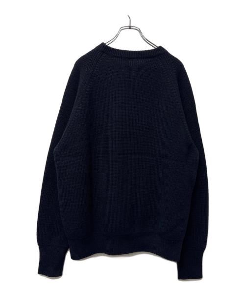 YLEVE（イレーヴ）YLEVE (イレーヴ) ノンミュールジングウールクルーネックニット ネイビー サイズ:Ｌの古着・服飾アイテム