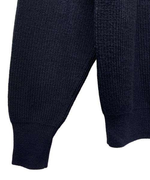 YLEVE（イレーヴ）YLEVE (イレーヴ) ノンミュールジングウールクルーネックニット ネイビー サイズ:Ｌの古着・服飾アイテム