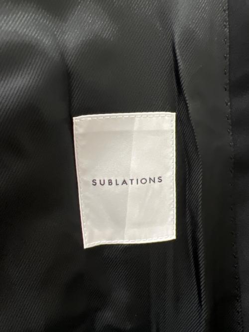 SUBLATIONS（サブレーションズ）SUBLATIONS (サブレーションズ) テーラードジャケット ブラック サイズ:2の古着・服飾アイテム