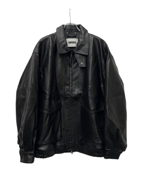 SINSS（シンス）SINSS (シンス) フェイクレザージャケット ブラック サイズ:Mの古着・服飾アイテム