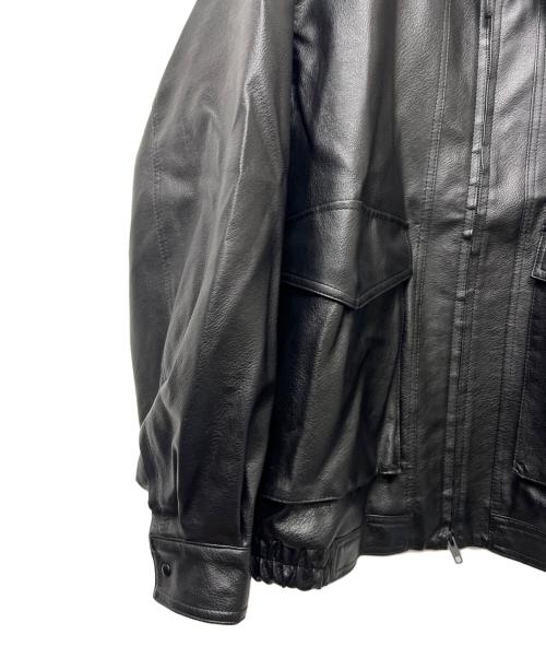 SINSS（シンス）SINSS (シンス) フェイクレザージャケット ブラック サイズ:Mの古着・服飾アイテム