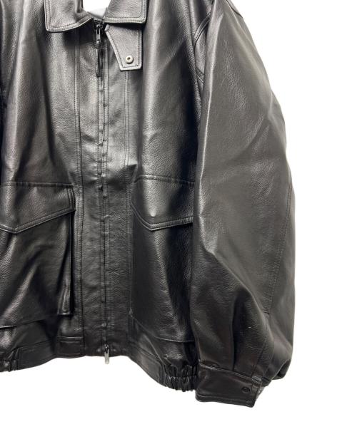 SINSS（シンス）SINSS (シンス) フェイクレザージャケット ブラック サイズ:Mの古着・服飾アイテム