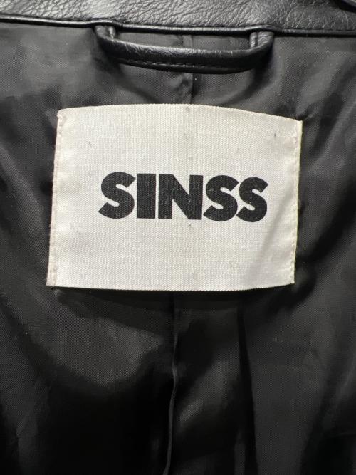 SINSS（シンス）SINSS (シンス) フェイクレザージャケット ブラック サイズ:Mの古着・服飾アイテム
