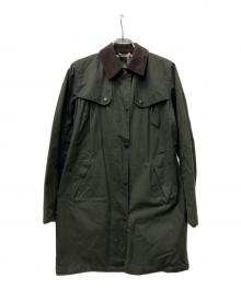 Barbour（バブアー）の古着「AUDREY SMOCKED JACKET」｜グリーン×ブラウン