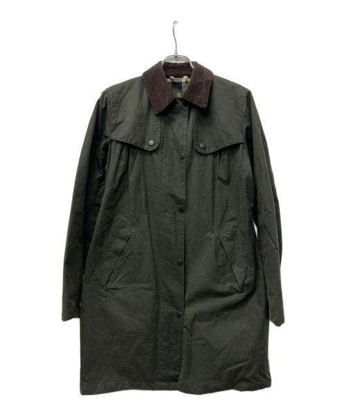 Barbour（バブアー）Barbour (バブアー) AUDREY SMOCKED JACKET グリーン×ブラウン サイズ:36の古着・服飾アイテム