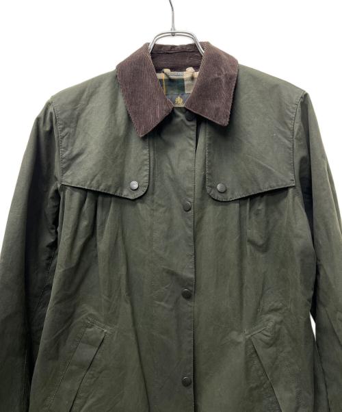 Barbour（バブアー）Barbour (バブアー) AUDREY SMOCKED JACKET グリーン×ブラウン サイズ:36の古着・服飾アイテム