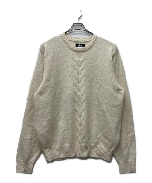 stussy（ステューシー）stussy (ステューシー) モヘヤ混ニット ホワイト サイズ:ＸＬの古着・服飾アイテム
