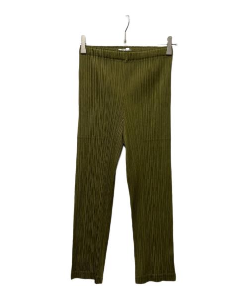 PLEATS PLEASE（プリーツプリーズ）PLEATS PLEASE (プリーツプリーズ) プリーツパンツ カーキ サイズ:２の古着・服飾アイテム