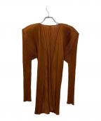 PLEATS PLEASEプリーツプリーズ）の古着「カーディガン」｜オレンジ