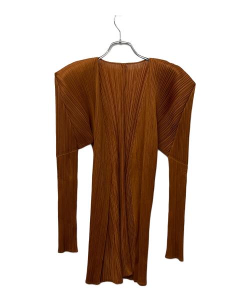 PLEATS PLEASE（プリーツプリーズ）PLEATS PLEASE (プリーツプリーズ) カーディガン オレンジ サイズ:４の古着・服飾アイテム