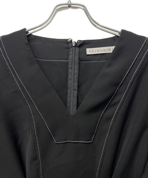 AKIKOAOKI（アキコアオキ）AKIKOAOKI (アキコアオキ) Heads tail dress ブラック サイズ:FREEの古着・服飾アイテム