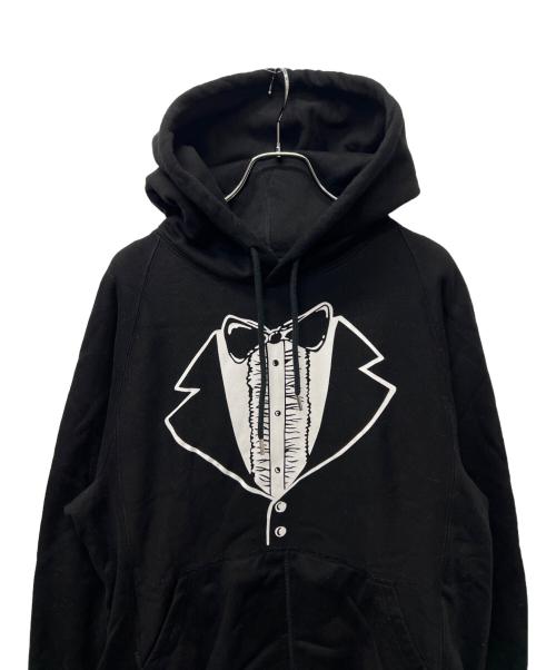 TAKAHIROMIYASHITA TheSoloIst.（タカヒロミヤシタ ザソロイスト）TAKAHIROMIYASHITA TheSoloIst. (タカヒロミヤシタ ザソロイスト) トロンプルイユタキシードオーバーサイズドフーディー ブラック サイズ:５２の古着・服飾アイテム