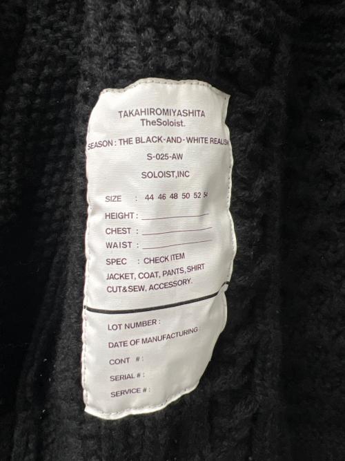 TAKAHIROMIYASHITA TheSoloIst.（タカヒロミヤシタ ザソロイスト）TAKAHIROMIYASHITA TheSoloIst. (タカヒロミヤシタ ザソロイスト) フィッシャーマンズガウンセーター ブラック サイズ:４８の古着・服飾アイテム