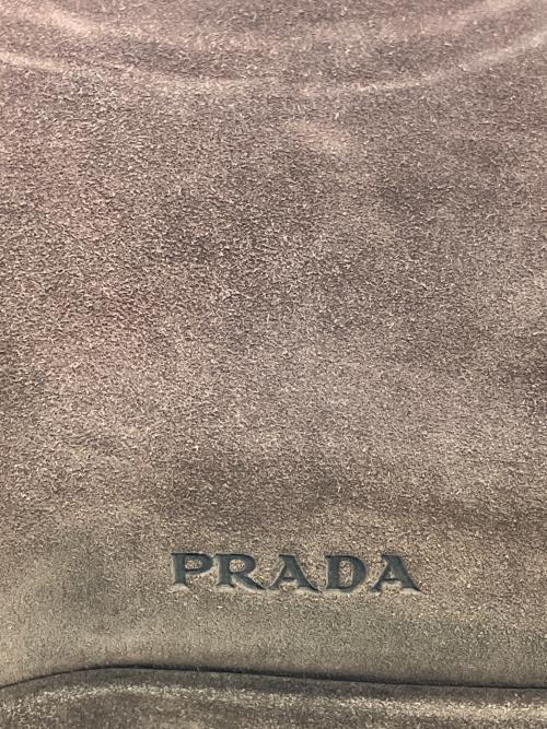 PRADA（プラダ）PRADA (プラダ) スウェードハンドバッグ ブラウンの古着・服飾アイテム