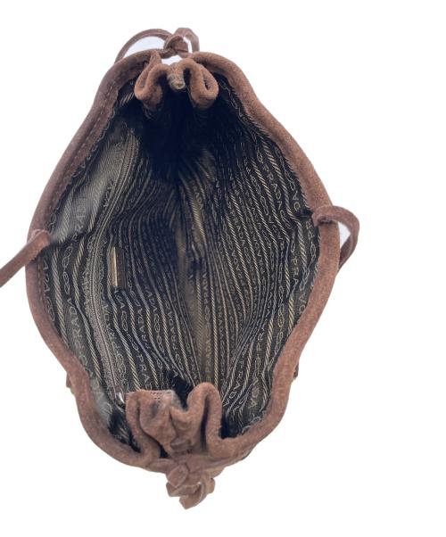 PRADA（プラダ）PRADA (プラダ) スウェードハンドバッグ ブラウンの古着・服飾アイテム