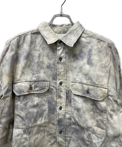 N.HOOLYWOOD（エヌ ハリウッド）N.HOOLYWOOD (エヌ ハリウッド) 長袖シャツ グレー×ホワイト サイズ:40の古着・服飾アイテム