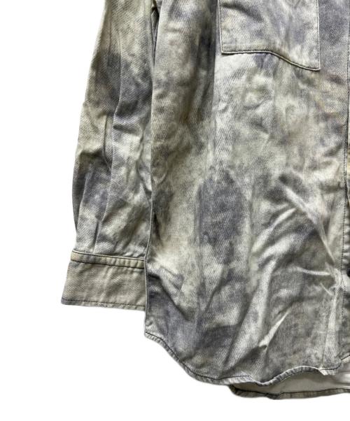 N.HOOLYWOOD（エヌ ハリウッド）N.HOOLYWOOD (エヌ ハリウッド) 長袖シャツ グレー×ホワイト サイズ:40の古着・服飾アイテム