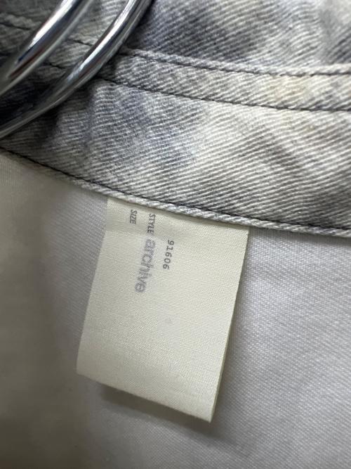 N.HOOLYWOOD（エヌ ハリウッド）N.HOOLYWOOD (エヌ ハリウッド) 長袖シャツ グレー×ホワイト サイズ:40の古着・服飾アイテム