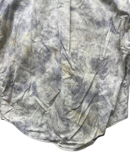 N.HOOLYWOOD（エヌ ハリウッド）N.HOOLYWOOD (エヌ ハリウッド) 長袖シャツ グレー×ホワイト サイズ:40の古着・服飾アイテム