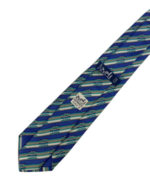 HERMES（エルメス）HERMES (エルメス) ネクタイ ブルー×グリーン サイズ:-の古着・服飾アイテム